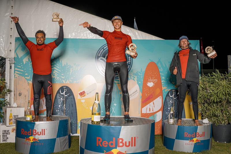 The top three of the tow-in competition - Surf Opening Neusiedl am See - photo © Alex Lang