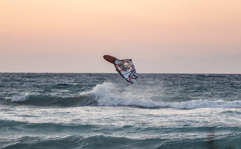 Amado Vrieswijk going above the horizon - 2021 EFPT Theologos, day 2 photo copyright PROtography Official taken at  and featuring the Windsurfing class