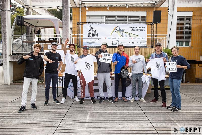 A few of the riders at the registration for the 2021 EFPT GVA Wind Festival photo copyright EFPT taken at  and featuring the Windsurfing class