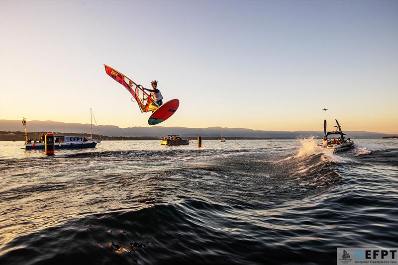 Sam Esteve gaining some impressive AIR and distance - 2021 EFPT GVA Wind Festival - photo © EFPT