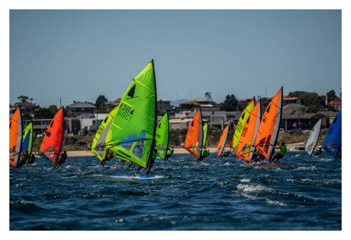 A strong fleet of more than 100 riders has made it to this event - 2022 Australian Windsurfer Championships photo copyright Tidal Media Australia taken at Parkdale Yacht Club and featuring the Windsurfing class