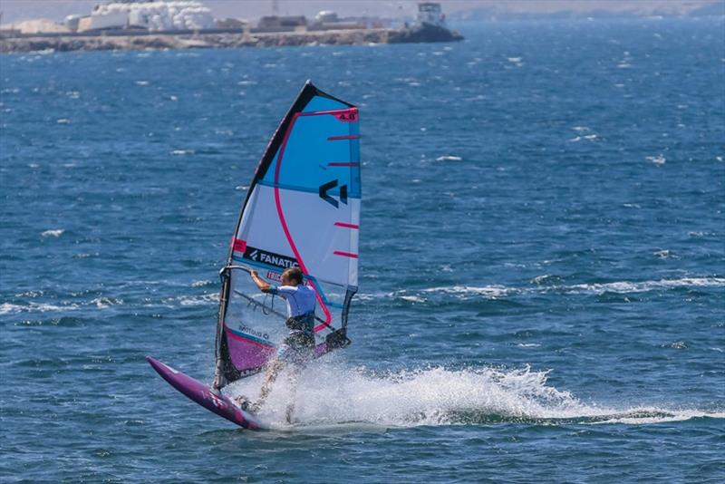Pop the board by pushing in with the back foot and pulling it up with the front one photo copyright Tricktionary taken at  and featuring the Windsurfing class