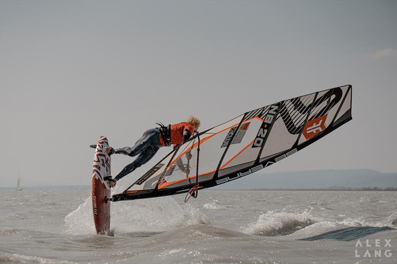 Amado Vrieswijk making a strong start to his winning season during the 2021 EFPT in Austria photo copyright Alex Lang taken at  and featuring the Windsurfing class