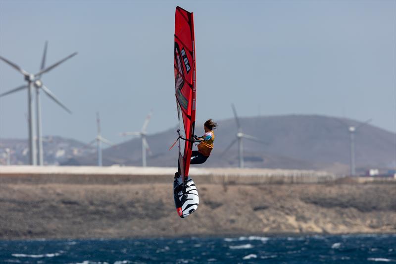 Daida Ruano,the sister who flies higher - Gran Canaria Windsurfing Worlds day 2 photo copyright Gran Canaria Windsurfing World Cup taken at  and featuring the Windsurfing class