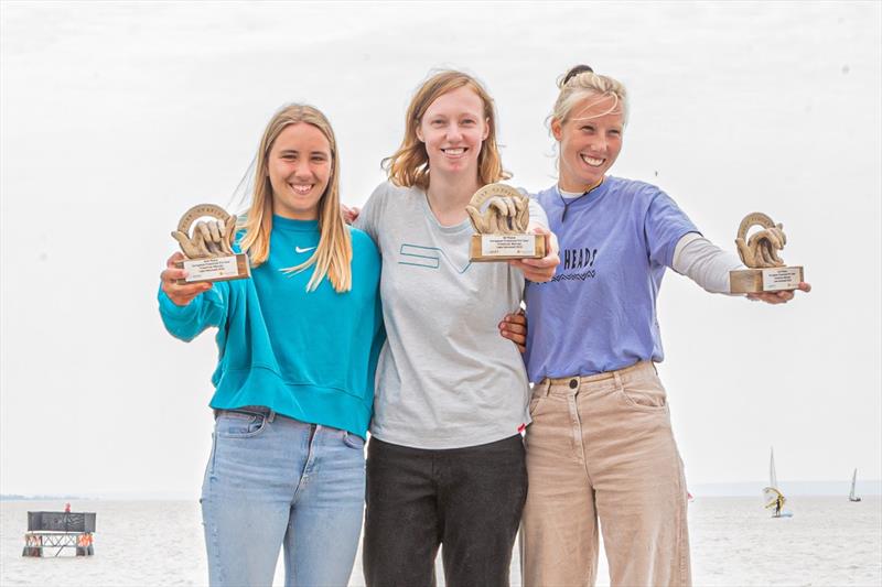 The 2022 Women's Freestyle Podium: from the left, Lina Erzen, Maaike Huvermann and Lisa Kloster - photo © Emanuela Cauli