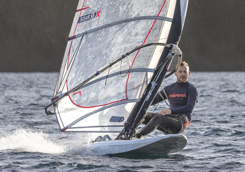 Ollie Beadnall, second windsurfer in the Notts County SC First of the Year Race - photo © David Eberlin