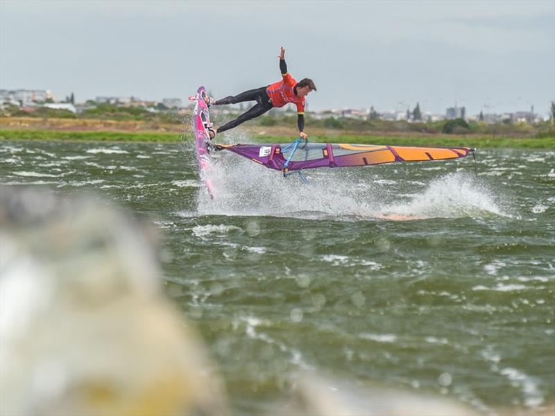 Mathis Mollard was the surprise of the day, performing in both the flat and the waves - photo © Miles Taylor / PROtography / FPT