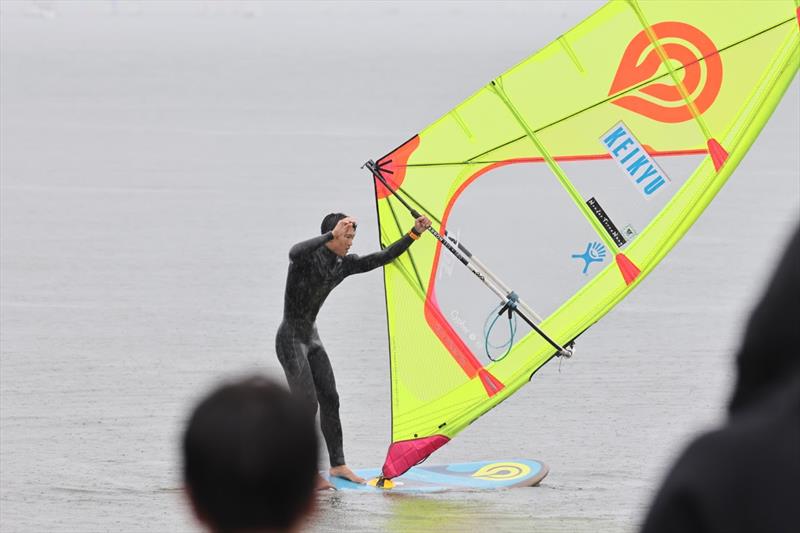 The winner of the Non-Planing Freestyle Category - Kango Iketeru - going for a Cana Brava style sail pass photo copyright Sugi taken at  and featuring the Windsurfing class