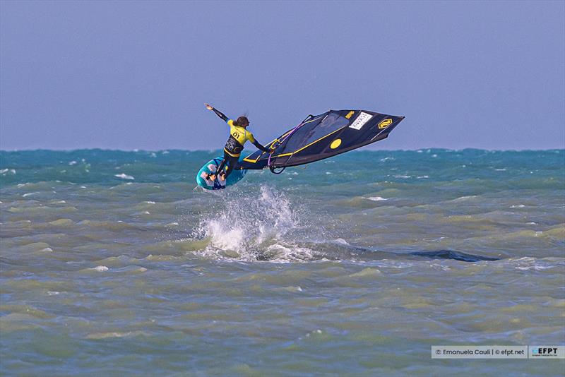 Expect some massive moves in Vieste like this OH Burner by Jacopo Testa! photo copyright Emanuela Cauli taken at  and featuring the Windsurfing class