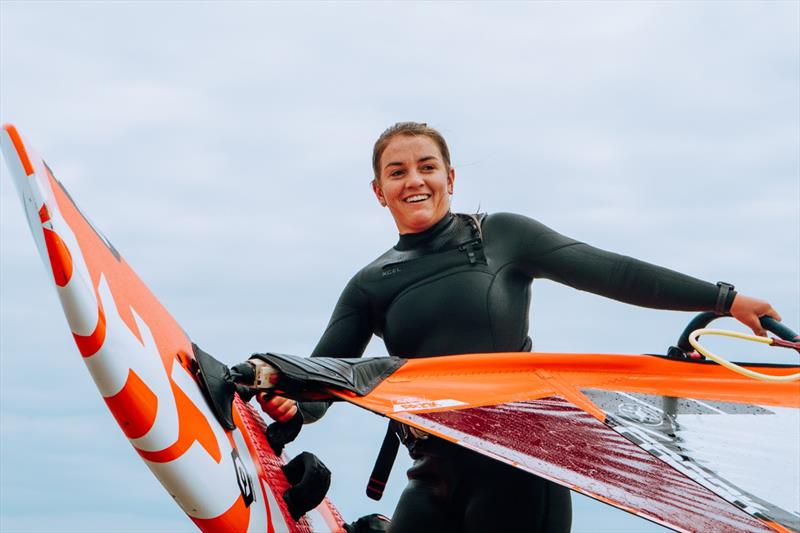 Lina Erpenstein was stoked to show off her freshly acquired freestyle skills - 2023 GFB x EFPT Surf-Festival photo copyright Alina Kachelriess taken at  and featuring the Windsurfing class