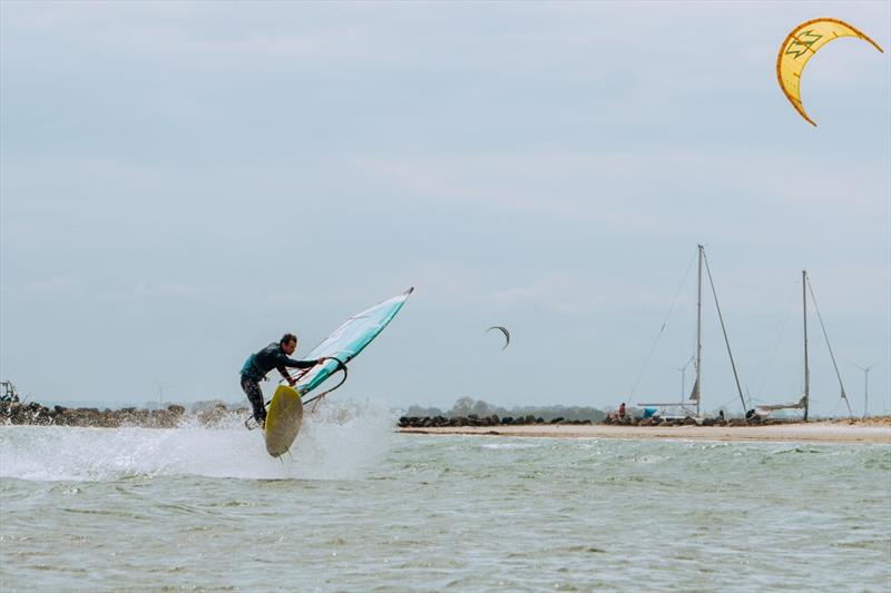 Leon Jamaer is the next of many Waveriders entering Freestyle competitions - 2023 GFB x EFPT Surf-Festival photo copyright Alina Kachelriess taken at  and featuring the Windsurfing class
