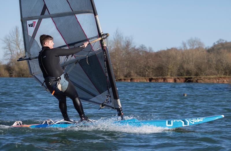 Sam Birch, winner of the windsurfers in the 2025 Notts County Cooler photo copyright David Eberlin taken at Notts County Sailing Club and featuring the Windsurfing class