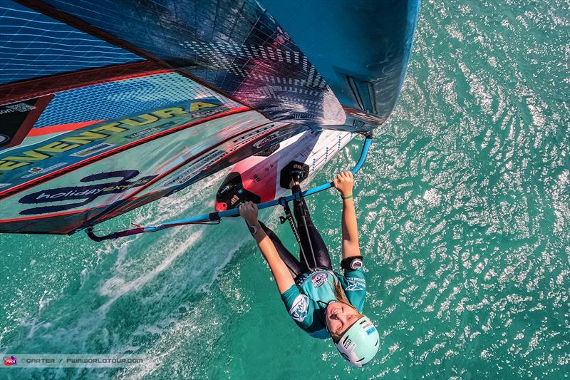 Onboard with Jenna Gibson on Day 3 of the Fuerteventura PWA Grand Slam - photo © Carter / PWAWorldTour.com
