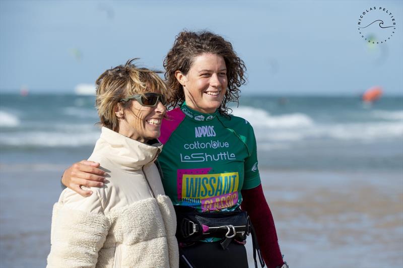 16 year old Sol Degrieck with her mum 'Sigi' who travels with her to events and is herself a past pro rider photo copyright Nicolas Peltier taken at  and featuring the Windsurfing class
