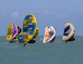 Ghio (centre left) charging out of the start - 2023 WingFoil Racing World Cup Brazil