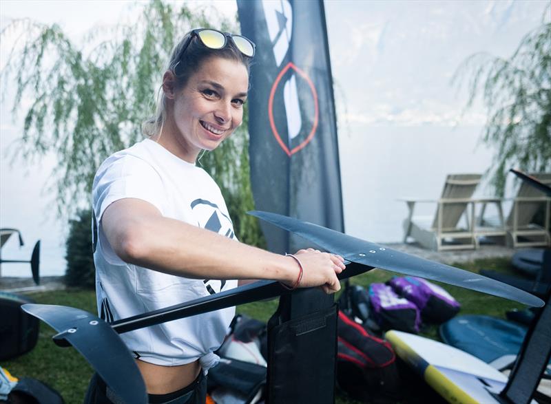 Ceris Orane is 3rd in the women's event - SabFoil 2022 WingFoil Racing World Cup & Open Europeans photo copyright IWSA Media/ Lina G taken at  and featuring the Wing Foil class