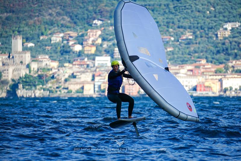 Ellie Aldridge claims silver after her bronze medal at the Formula Kite Worlds last week - SabFoil 2022 WingFoil Racing World Cup & Open Europeans photo copyright IWSA Media/Tristano Vacondio taken at  and featuring the Wing Foil class