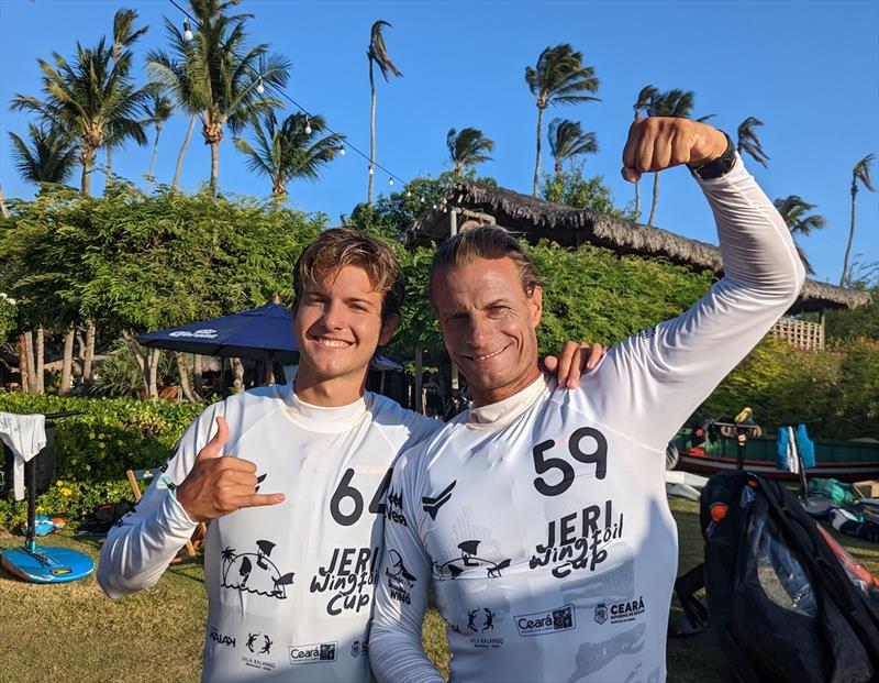 Leonardo with his dad Paolo - 2022 Wingfoil Racing World Cup Jericoacoara - photo © IWSA / Jeri Wingfoil Cup