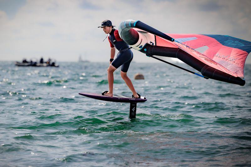 Hugo Dobrijevic racing in the UKWA Wingfoil Slalom Championships 2022 - photo © Dave Dobrijevic  / www.instagram.com/capture_the_stoke