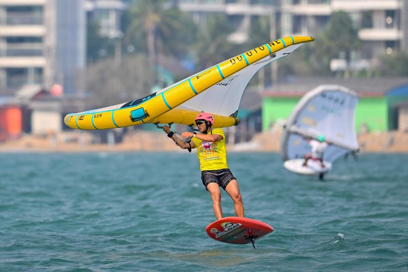 Rafeek Kikabhoy (HKG) wins in style - 2023 WingFoil Racing Asian Championships - photo © IWSA / Techawat Songsuairoop