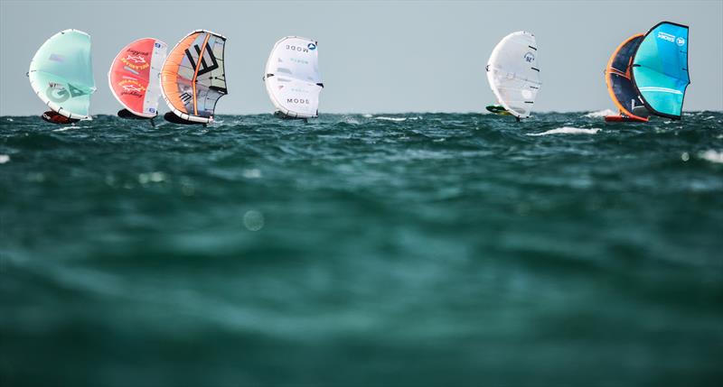 Flat water foiling in Al Mirfa - Ad Ports Group Wingfoil Racing World Cup Abu Dhabi, Day 2 - photo © IWSA / Robert Hajduk