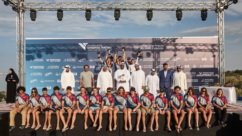 The prizegiving and closing ceremony - Ad Ports Group Wingfoil Racing World Cup Abu Dhabi - photo © IWSA / Robert Hajduk