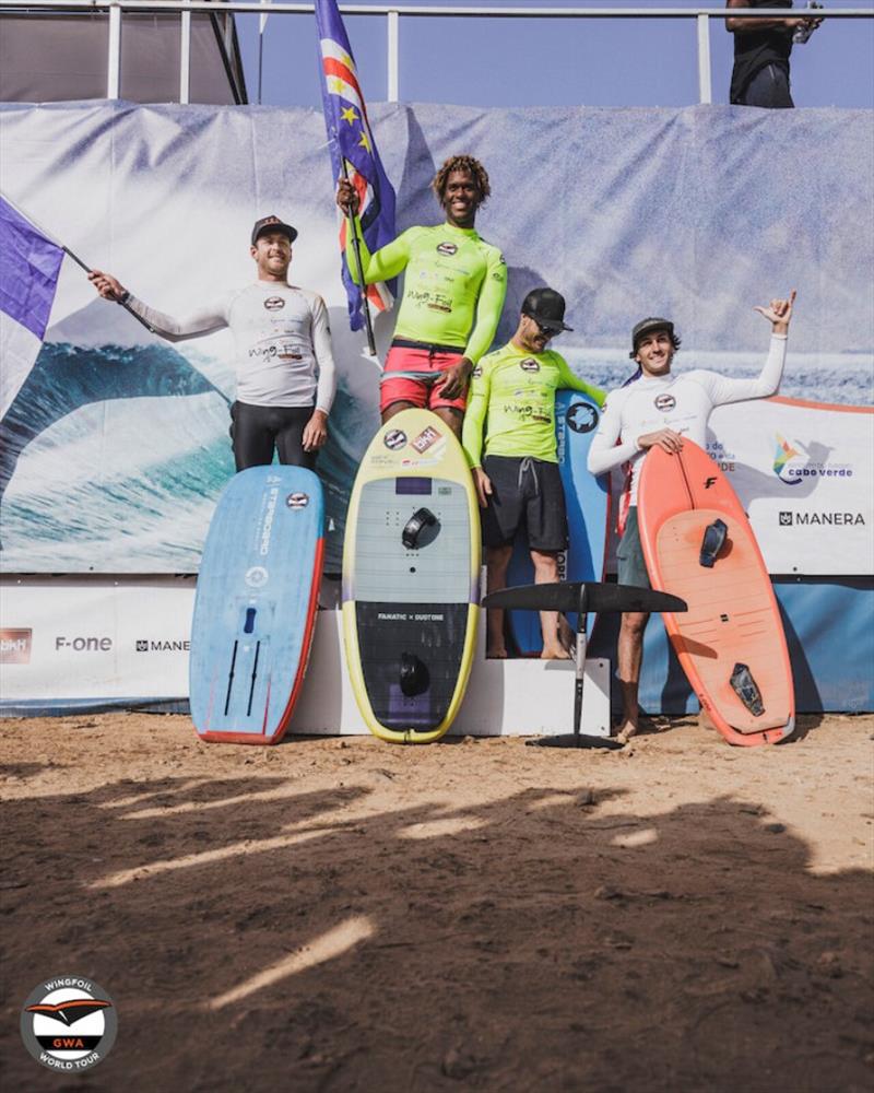 Men's podium - GWA Wingfoil World Cup Cape Verde 2023 photo copyright Lukas K Stiller taken at  and featuring the Wing Foil class