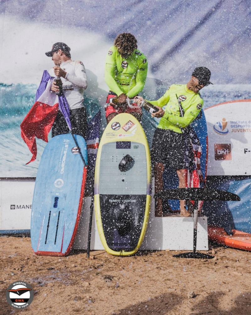 Men's podium - GWA Wingfoil World Cup Cape Verde 2023 photo copyright Lukas K Stiller taken at  and featuring the Wing Foil class