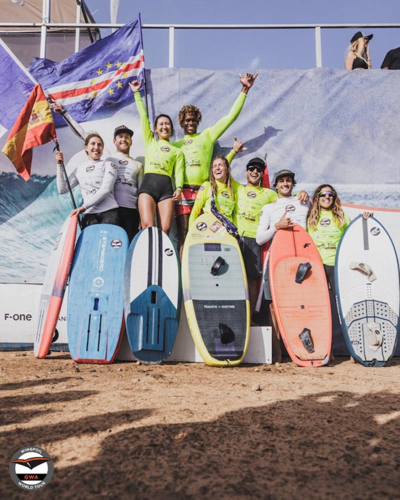 Podium - GWA Wingfoil World Cup Cape Verde 2023 - photo © Lukas K Stiller