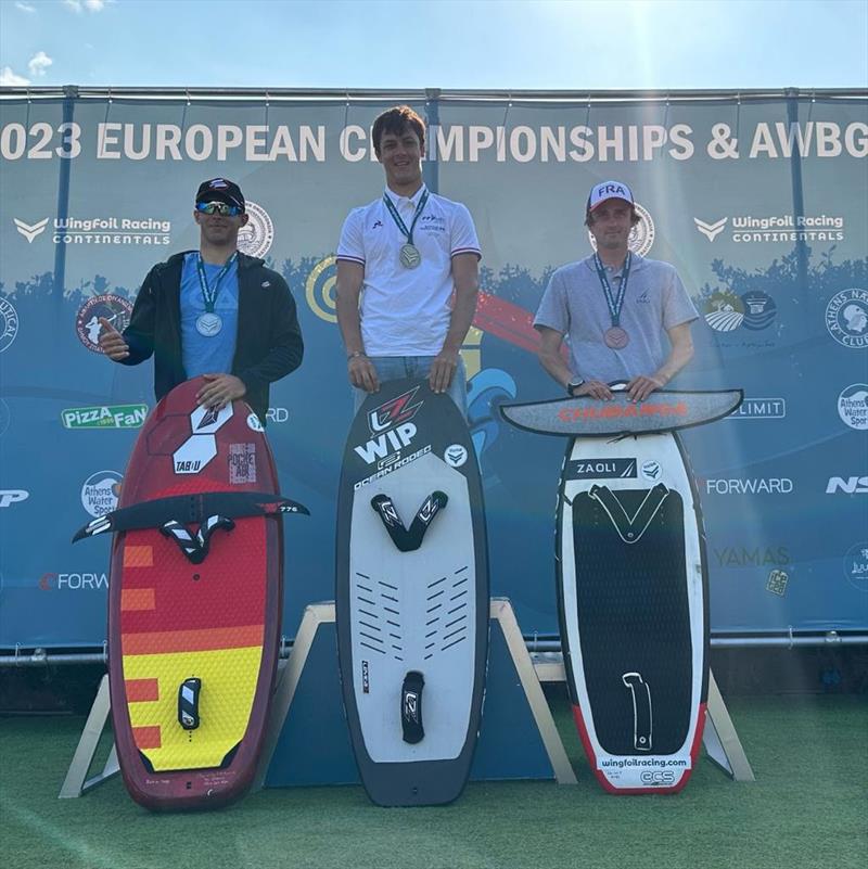 Men's podium - IWSA WingFoil Racing Europeans 2023 - photo © IWSA / Lina Gvazdauskaite