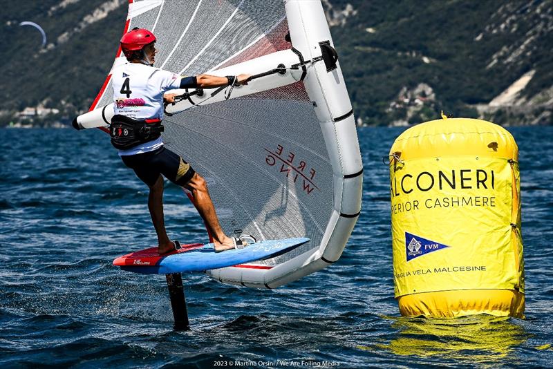 Clement Colmas (FRA) 1st Wingfoil class photo copyright Martina Orsini / We Are Foiling Media taken at Fraglia Vela Malcesine and featuring the Wing Foil class