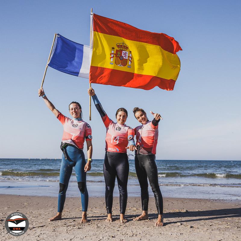 Kylie Belloeuvre, Nia Suardiaz, Orane Ceris - GWA Wingfoil World Cup Denmark 2023 Day 5 - photo © Lukas K Stiller