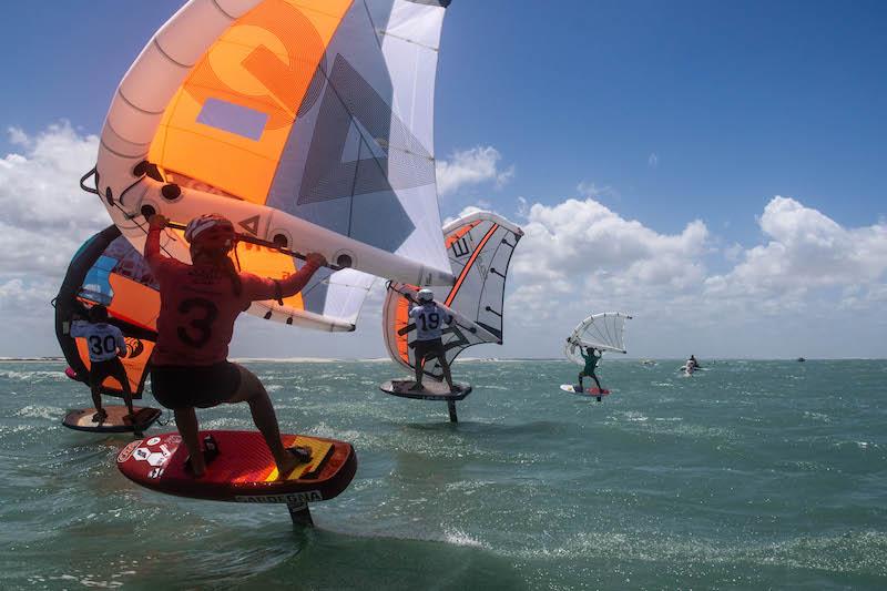 Maddalena Spanu holds on to third overall in the women - Day 2 of WingFoil Racing World Cup Brazil photo copyright IWSA media taken at  and featuring the Wing Foil class