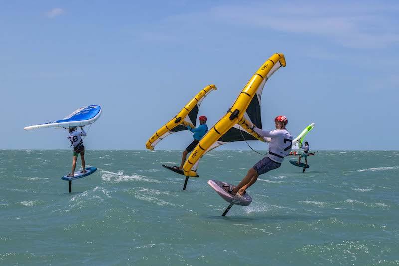 Anyone can still win this regatta, thanks to the Golden Ticket opportunity - 2023 WingFoil Racing World Cup Brazil photo copyright IWSA media taken at  and featuring the Wing Foil class