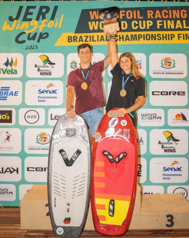 Season winners Mathis Ghio and Maddalena Spanu - 2023 WingFoil Racing World Cup Brazil - photo © IWSA Media