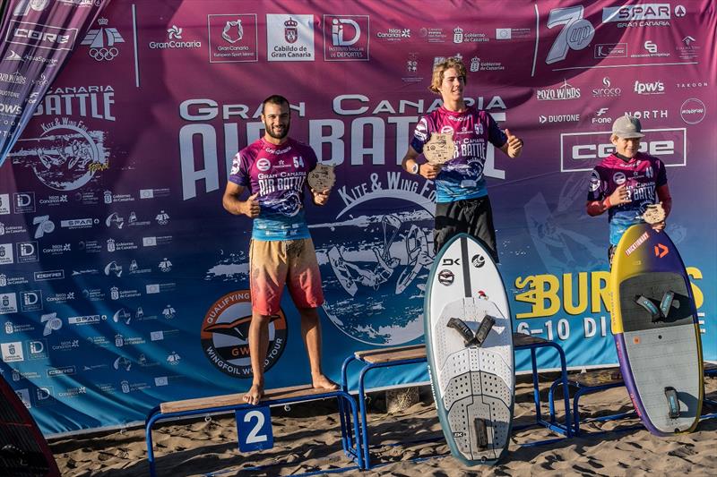 Men's podium Freefly-Slalom photo copyright Florian Kiefer taken at  and featuring the Wing Foil class