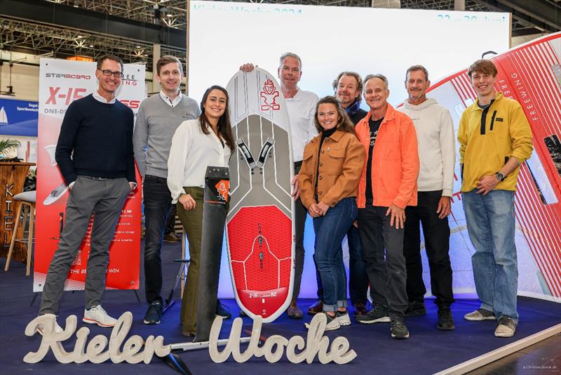 X-15 Class development and management Team meets the Kiel Week Team at boot Düsseldorf photo copyright Christian Beeck taken at Kieler Yacht Club and featuring the Wing Foil class