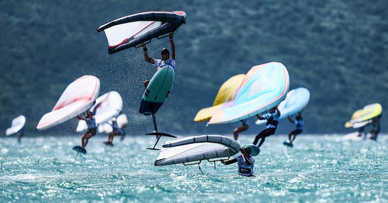 Jump or collide - 2024 WingFoil Racing World Cup Turkiye day 2 - photo © IWSA media / Robert Hajduk