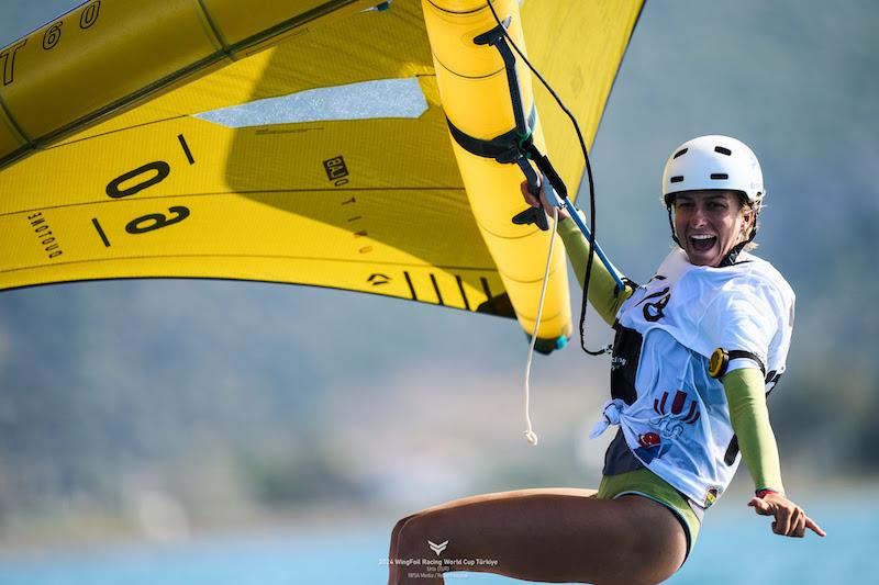 Karolina Kluszczynska of Poland used her big foil to do well in the light stuff - 2024 WingFoil Racing World Cup Turkiye day 2 - photo © IWSA media / Robert Hajduk