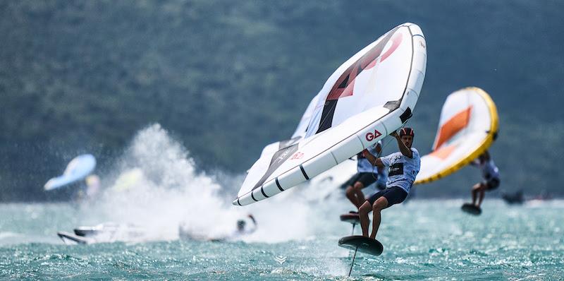 Plastic bags in the water made for a few unexpected crashes - 2024 WingFoil Racing World Cup Turkiye day 2 - photo © IWSA media / Robert Hajduk