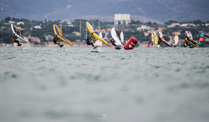 Pianazza couldn't be contained, leading the fleet and first spot in finals - 2024 Wingfoil Racing World Cup Italy photo copyright IWSA media / Robert Hajduk taken at  and featuring the Wing Foil class