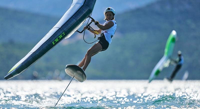 Riding high and pushing her foil to the limit, Marta Monge [ITA] dominated the women on day one - 2025 Dogus Marine Services Formula Wing European Championships - photo © IWSA media / Robert Hajduk