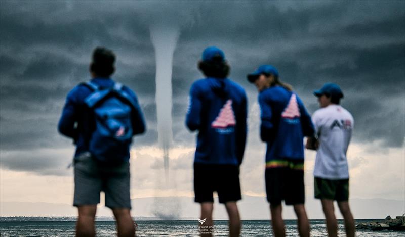 Waterspout was the star of the show on practice day - 2025 Formula Wing World Championships, Sardinia, Italy - Day 1 - photo © IWSA media / Robert Hajduk