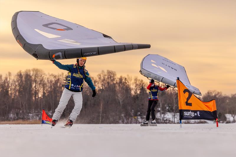 2026 Ice and Snow Sailing World Championships in Västerås, Sweden - Day 2 photo copyright Richard Ström taken at  and featuring the Wing Foil class