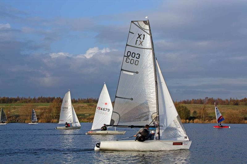 Day 1 of Leigh & Lowton's Revett Series photo copyright Paul Allen taken at Leigh & Lowton Sailing Club and featuring the X1 class