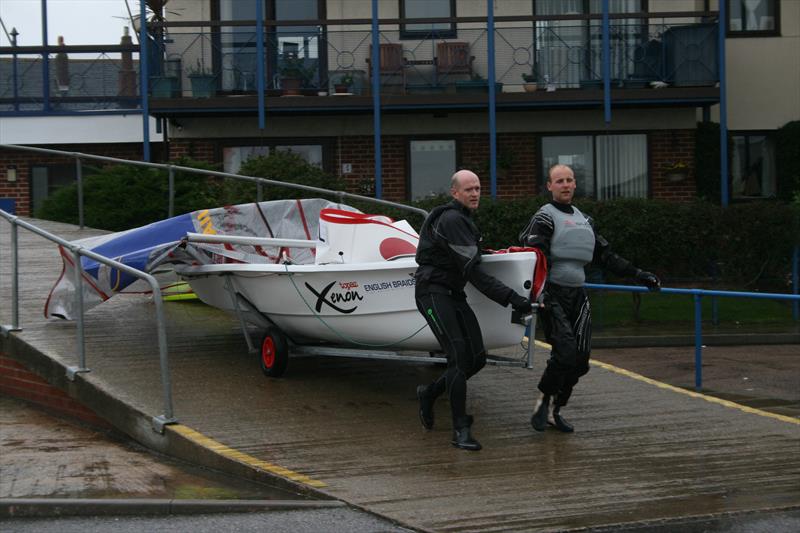 Foul weather on the Endeavour Trophy training day photo copyright Sue Pelling taken at  and featuring the Topaz Xenon class