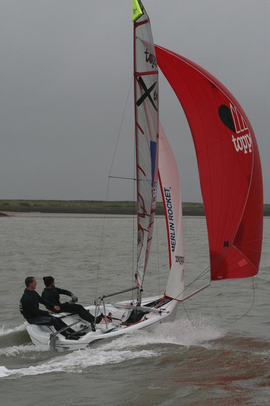 Nick Craig and Alan Roberts, representing the Merlin Rocket class, win the 2013 Endeavour Trophy photo copyright Sue Pelling taken at  and featuring the Topaz Xenon class