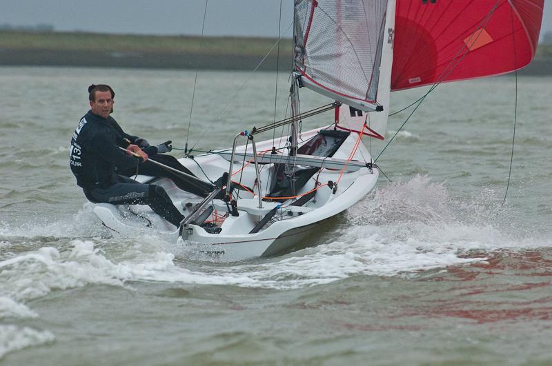 Nick Craig and Alan Roberts, representing the Merlin Rocket class, win the 2013 Endeavour Trophy photo copyright Graeme Sweeney / www.marineimages.co.uk taken at  and featuring the Topaz Xenon class