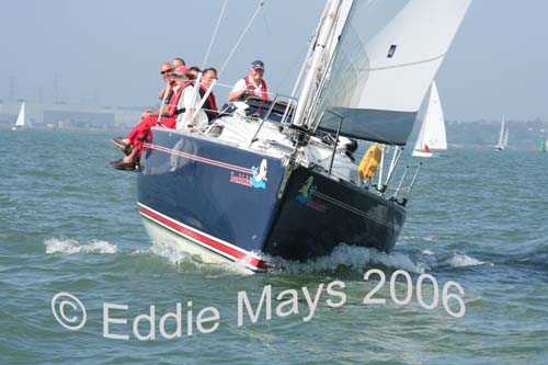 Roger Pritchard's Maxi 1050 Seabiskit won Battle of Britain (Club Class) photo copyright Eddie Mays taken at Royal Air Force Yacht Club and featuring the XOD class