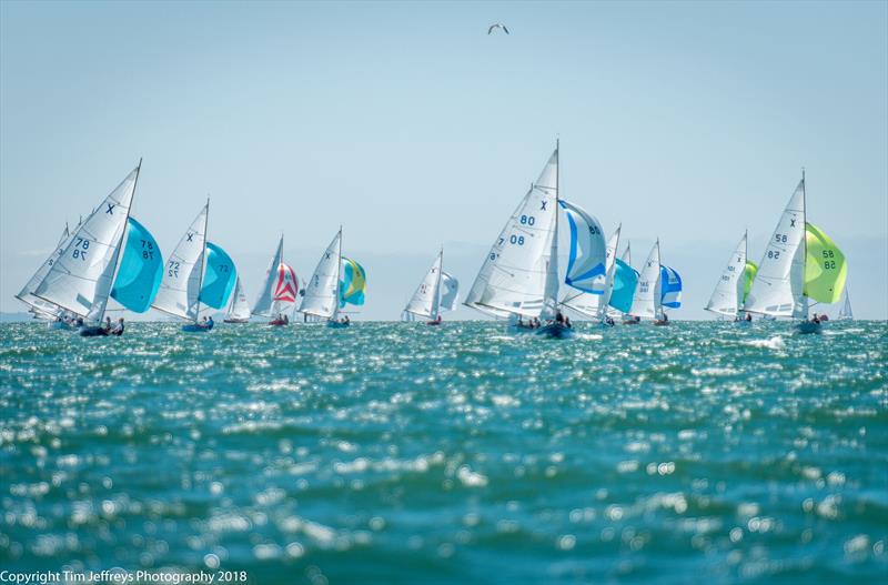 45 XODs fill the Solent on day 1 of Cowes Classics Week - photo © Tim Jeffreys Photography